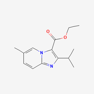 molecular formula C14H18N2O2 B1497603 ethyl 2-isopropyl-5-methyl-1H-imidazo[1,2-a]pyridine-3-carboxylate CAS No. 420130-71-8