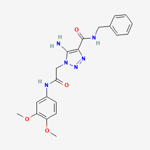 5-amino-N-benzyl-1-{2-[(3,4-dimethoxyphenyl)amino]-2-oxoethyl}-1H-1,2,3-triazole-4-carboxamide