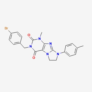 2-[(4-Bromophenyl)methyl]-4-methyl-6-(4-methylphenyl)-7,8-dihydropurino[7,8-a]imidazole-1,3-dione