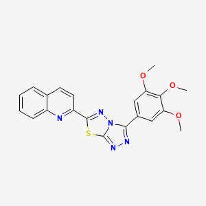 2-[3-(3,4,5-Trimethoxyphenyl)[1,2,4]triazolo[3,4-b][1,3,4]thiadiazol-6-yl]quinoline