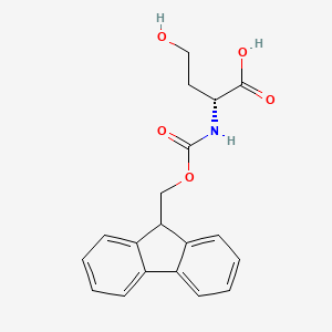molecular formula C19H19NO5 B1497616 N-(9H-芴-9-基甲氧基)羰基]-D-高丝氨酸 CAS No. 461692-98-8