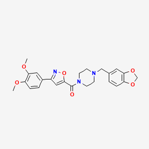 [4-(1,3-Benzodioxol-5-ylmethyl)piperazin-1-yl][3-(3,4-dimethoxyphenyl)-1,2-oxazol-5-yl]methanone