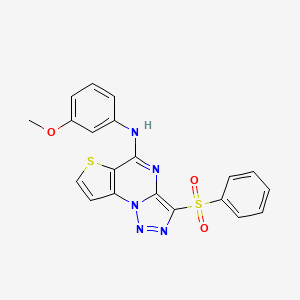 N-(3-methoxyphenyl)-3-(phenylsulfonyl)thieno[2,3-e][1,2,3]triazolo[1,5-a]pyrimidin-5-amine