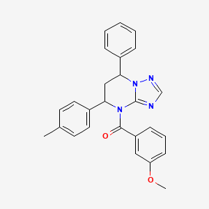 (3-methoxyphenyl)[5-(4-methylphenyl)-7-phenyl-6,7-dihydro[1,2,4]triazolo[1,5-a]pyrimidin-4(5H)-yl]methanone