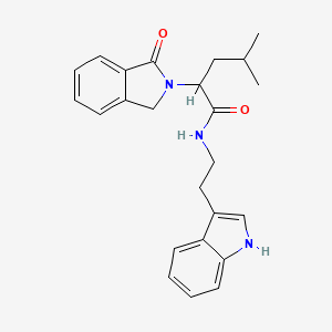 N-[2-(1H-indol-3-yl)ethyl]-4-methyl-2-(1-oxo-1,3-dihydro-2H-isoindol-2-yl)pentanamide