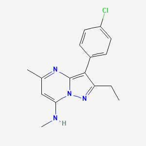 3-(4-chlorophenyl)-2-ethyl-N,5-dimethylpyrazolo[1,5-a]pyrimidin-7-amine