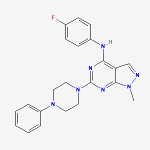 N-(4-fluorophenyl)-1-methyl-6-(4-phenylpiperazin-1-yl)-1H-pyrazolo[3,4-d]pyrimidin-4-amine