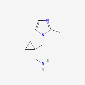 molecular formula C9H15N3 B1497627 ({1-[(2-Methyl-1H-imidazol-1-YL)methyl]cyclopropyl}methyl)amine CAS No. 959239-97-5