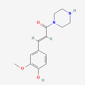 molecular formula C14H18N2O3 B1497645 1-[3-(4-Hydroxy-3-methoxyphenyl)-oxo-2-propenyl]-piperazine 