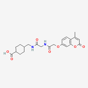 4-{[(N-{[(4-methyl-2-oxo-2H-chromen-7-yl)oxy]acetyl}glycyl)amino]methyl}cyclohexanecarboxylic acid