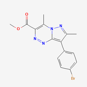 Methyl 8-(4-bromophenyl)-4,7-dimethylpyrazolo[5,1-c][1,2,4]triazine-3-carboxylate