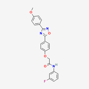 N-(3-fluorophenyl)-2-{4-[3-(4-methoxyphenyl)-1,2,4-oxadiazol-5-yl]phenoxy}acetamide