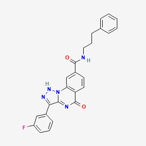 3-(3-fluorophenyl)-5-oxo-N-(3-phenylpropyl)-4,5-dihydro-[1,2,3]triazolo[1,5-a]quinazoline-8-carboxamide