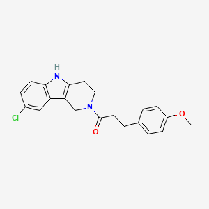 molecular formula C21H21ClN2O2 B14976894 1-(8-chloro-1,3,4,5-tetrahydro-2H-pyrido[4,3-b]indol-2-yl)-3-(4-methoxyphenyl)propan-1-one 