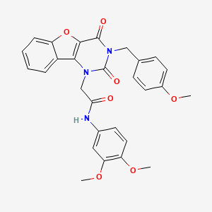 N-(3,4-dimethoxyphenyl)-2-(3-(4-methoxybenzyl)-2,4-dioxo-3,4-dihydrobenzofuro[3,2-d]pyrimidin-1(2H)-yl)acetamide