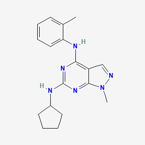 N~6~-cyclopentyl-1-methyl-N~4~-(2-methylphenyl)-1H-pyrazolo[3,4-d]pyrimidine-4,6-diamine