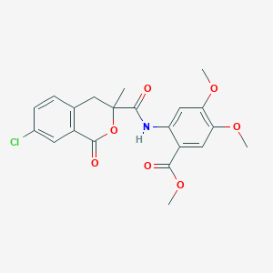 methyl 2-{[(7-chloro-3-methyl-1-oxo-3,4-dihydro-1H-isochromen-3-yl)carbonyl]amino}-4,5-dimethoxybenzoate