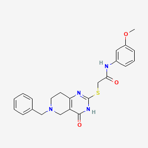 2-({6-benzyl-4-oxo-3H,4H,5H,6H,7H,8H-pyrido[4,3-d]pyrimidin-2-yl}sulfanyl)-N-(3-methoxyphenyl)acetamide