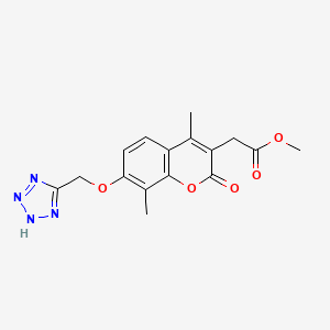 methyl [4,8-dimethyl-2-oxo-7-(1H-tetrazol-5-ylmethoxy)-2H-chromen-3-yl]acetate