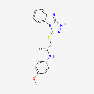 N-(4-methoxyphenyl)-2-(9H-[1,2,4]triazolo[4,3-a]benzimidazol-3-ylsulfanyl)acetamide