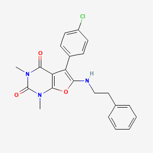 5-(4-chlorophenyl)-1,3-dimethyl-6-[(2-phenylethyl)amino]furo[2,3-d]pyrimidine-2,4(1H,3H)-dione