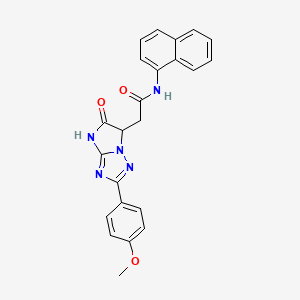 2-[2-(4-methoxyphenyl)-5-oxo-5,6-dihydro-4H-imidazo[1,2-b][1,2,4]triazol-6-yl]-N-(naphthalen-1-yl)acetamide