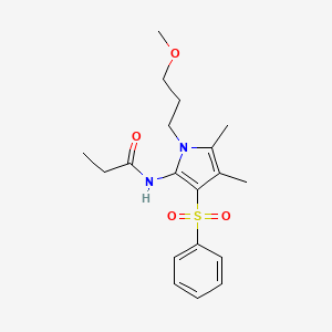 N-[1-(3-methoxypropyl)-4,5-dimethyl-3-(phenylsulfonyl)-1H-pyrrol-2-yl]propanamide