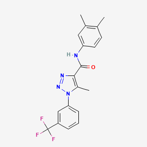 molecular formula C19H17F3N4O B14977079 N-(3,4-dimethylphenyl)-5-methyl-1-[3-(trifluoromethyl)phenyl]-1H-1,2,3-triazole-4-carboxamide 