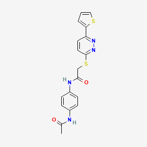 N-[4-(acetylamino)phenyl]-2-[(6-thien-2-ylpyridazin-3-yl)thio]acetamide