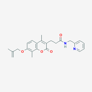 3-{4,8-dimethyl-7-[(2-methylprop-2-en-1-yl)oxy]-2-oxo-2H-chromen-3-yl}-N-(pyridin-2-ylmethyl)propanamide