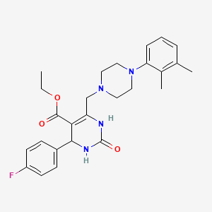 molecular formula C26H31FN4O3 B14977132 Ethyl 6-{[4-(2,3-dimethylphenyl)piperazin-1-yl]methyl}-4-(4-fluorophenyl)-2-oxo-1,2,3,4-tetrahydropyrimidine-5-carboxylate 