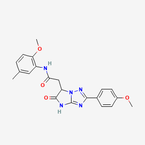 N-(2-methoxy-5-methylphenyl)-2-[2-(4-methoxyphenyl)-5-oxo-5,6-dihydro-4H-imidazo[1,2-b][1,2,4]triazol-6-yl]acetamide