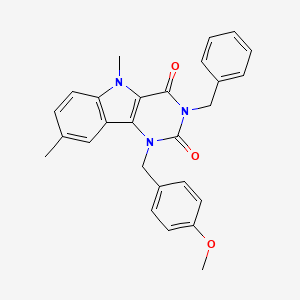 3-benzyl-1-(4-methoxybenzyl)-5,8-dimethyl-1H-pyrimido[5,4-b]indole-2,4(3H,5H)-dione