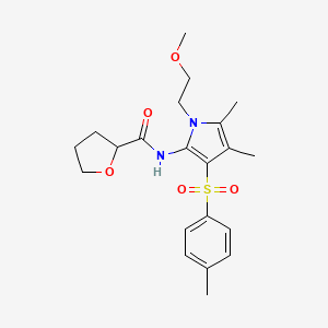 N-{1-(2-methoxyethyl)-4,5-dimethyl-3-[(4-methylphenyl)sulfonyl]-1H-pyrrol-2-yl}tetrahydrofuran-2-carboxamide