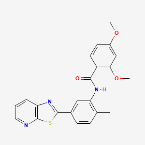 2,4-Dimethoxy-N-(2-methyl-5-{[1,3]thiazolo[5,4-B]pyridin-2-YL}phenyl)benzamide