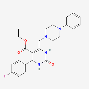 Ethyl 4-(4-fluorophenyl)-2-oxo-6-[(4-phenylpiperazin-1-yl)methyl]-1,2,3,4-tetrahydropyrimidine-5-carboxylate