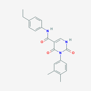 3-(3,4-dimethylphenyl)-N-(4-ethylphenyl)-2,4-dioxo-1,2,3,4-tetrahydropyrimidine-5-carboxamide