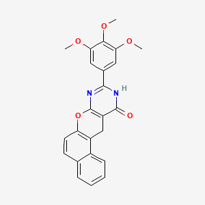 molecular formula C24H20N2O5 B14977229 2-(3,4,5-trimethoxyphenyl)-4,5-dihydro-3H-12-oxa-1,3-diazatetraphen-4-one 