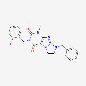 8-benzyl-3-(2-fluorobenzyl)-1-methyl-7,8-dihydro-1H-imidazo[2,1-f]purine-2,4(3H,6H)-dione