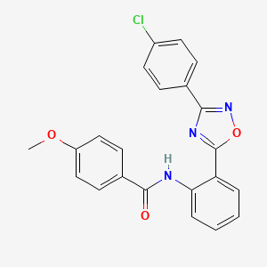 molecular formula C22H16ClN3O3 B14977245 N-{2-[3-(4-chlorophenyl)-1,2,4-oxadiazol-5-yl]phenyl}-4-methoxybenzamide 