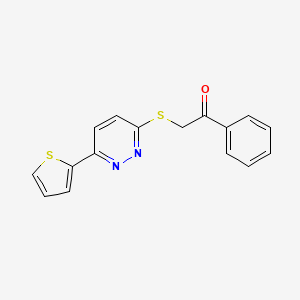 1-Phenyl-2-((6-(thiophen-2-yl)pyridazin-3-yl)thio)ethanone