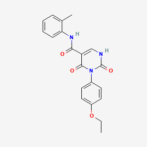 molecular formula C20H19N3O4 B14977268 3-(4-ethoxyphenyl)-N-(2-methylphenyl)-2,4-dioxo-1,2,3,4-tetrahydropyrimidine-5-carboxamide 