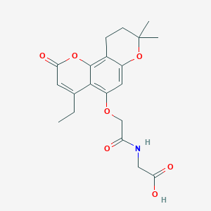 N-{[(4-ethyl-8,8-dimethyl-2-oxo-9,10-dihydro-2H,8H-pyrano[2,3-f]chromen-5-yl)oxy]acetyl}glycine