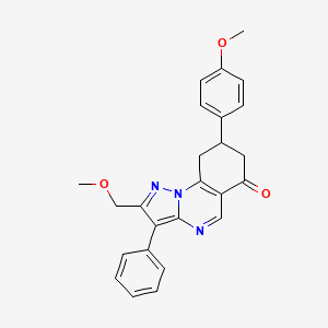 molecular formula C25H23N3O3 B14977314 2-(methoxymethyl)-8-(4-methoxyphenyl)-3-phenyl-8,9-dihydropyrazolo[1,5-a]quinazolin-6(7H)-one 