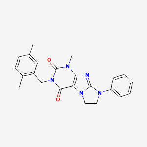 2-[(2,5-Dimethylphenyl)methyl]-4-methyl-6-phenyl-7,8-dihydropurino[7,8-a]imidazole-1,3-dione