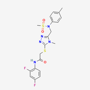 molecular formula C20H21F2N5O3S2 B14977336 N-(2,4-difluorophenyl)-2-[(4-methyl-5-{[(4-methylphenyl)(methylsulfonyl)amino]methyl}-4H-1,2,4-triazol-3-yl)sulfanyl]acetamide 