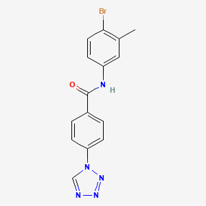 molecular formula C15H12BrN5O B14977341 N-(4-bromo-3-methylphenyl)-4-(1H-tetrazol-1-yl)benzamide 