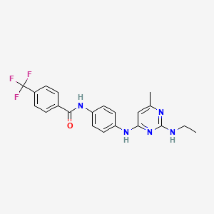 N-(4-{[2-(ethylamino)-6-methylpyrimidin-4-yl]amino}phenyl)-4-(trifluoromethyl)benzamide