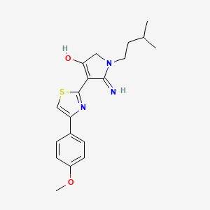 molecular formula C19H23N3O2S B14977366 5-amino-4-[4-(4-methoxyphenyl)-1,3-thiazol-2-yl]-1-(3-methylbutyl)-1,2-dihydro-3H-pyrrol-3-one 