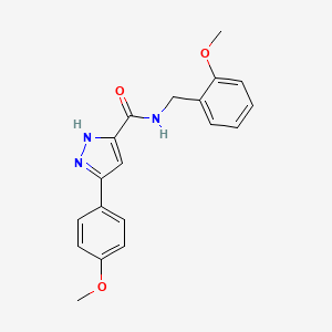 N-(2-methoxybenzyl)-5-(4-methoxyphenyl)-1H-pyrazole-3-carboxamide